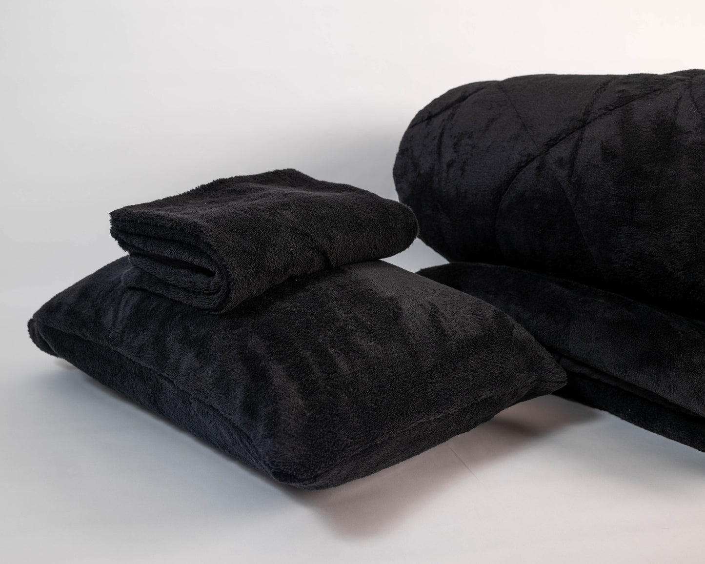 Black Fiber Duvet Set